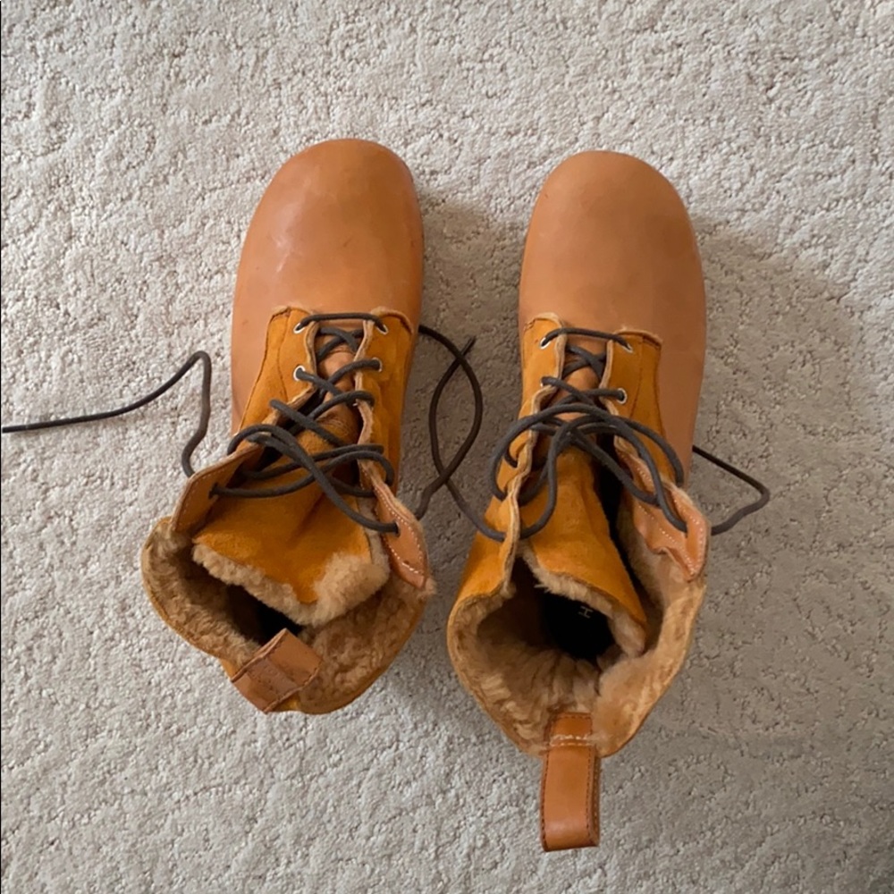 Hippie Lace Up leather Swedish Hasbeen boots